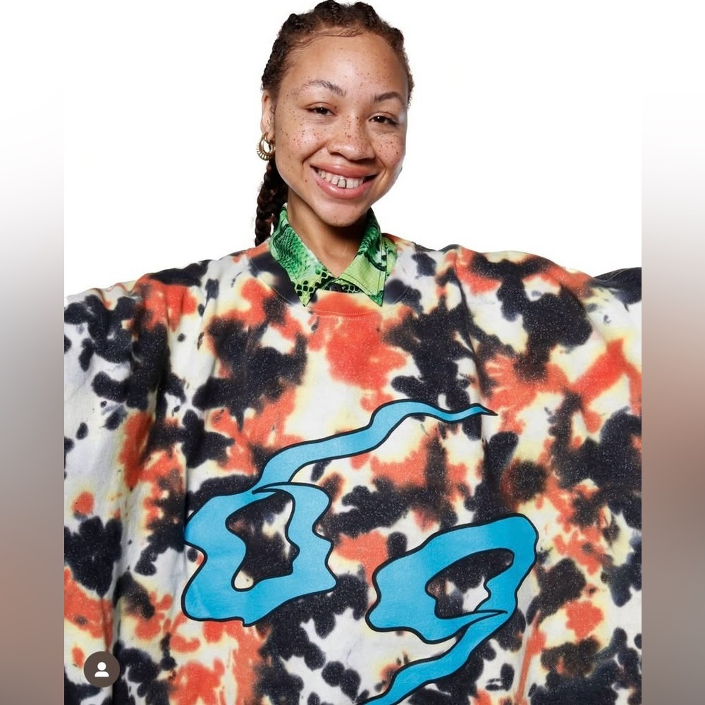 69 Koi LS Tee Shirt Tie Dye T-Shirt Dress Long Short Sleeve XL